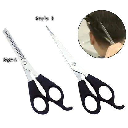 1 Pcs or 2pcs/set Salon Stainless Steel Teeth Shears Beauty Thinning Trim Bangs Hair Scissors Cutting Styling Tool Set