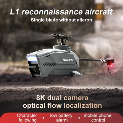 4D-L1 Spy Drone 8k Profesional Dual Camera Optical Flow Belt 4-Way Single Blade Aileron Photography Obstacle Avoidance Dron Toy