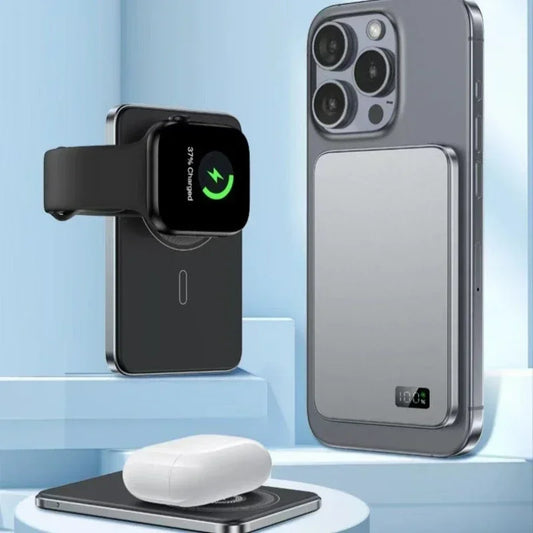 10000mAh Thin Magnetic Wireless Power Bank PD20W Fast Charging Portable External Battery for Magsafe for IPhone Huawei Samsung