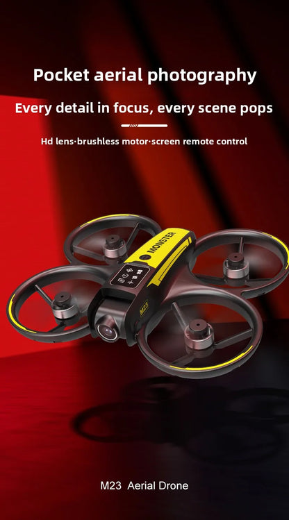 M23 Brushless FPV Drone with Screen, HD Aerial Photography, Mini Quadcopter Remote Control Aircraft