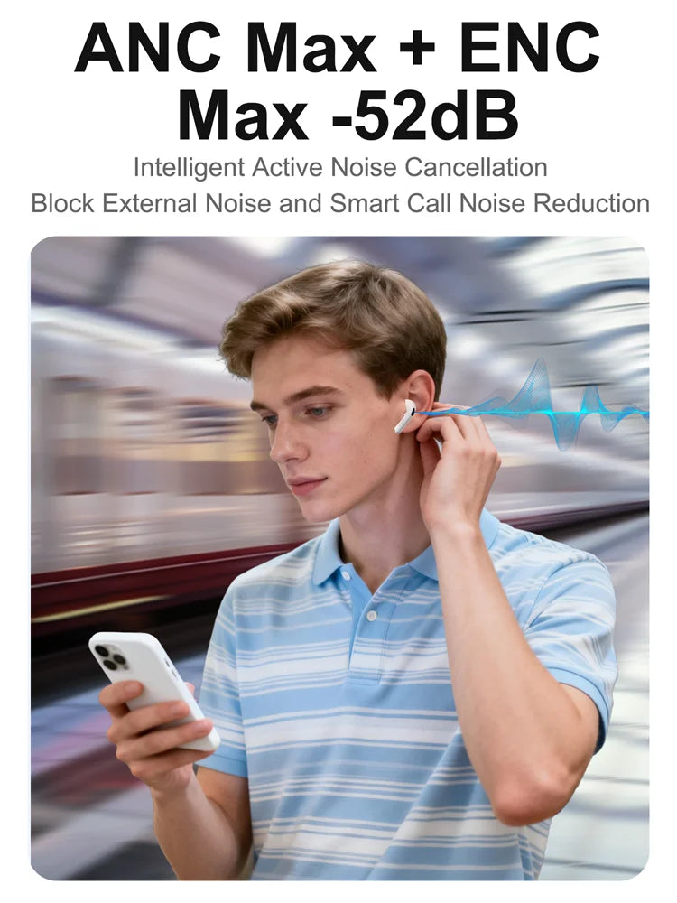 Real Time Translators Headphones Wireless Earphones Noise Canceling IPX7 Waterproof Smart Touch Control Kids Women Men Earbuds