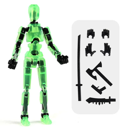 DIY Multi-Jointed Movable Shapeshift Robot Ornaments 3D Printed Mannequin Lucky Character Action Figures Toys for Kids Gift