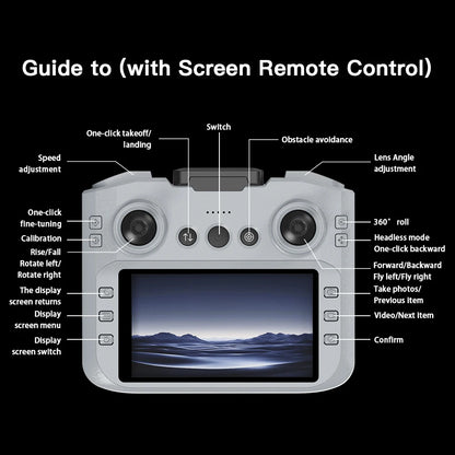 AE5Pro Drone Professional 360° Obstacle Avoidance Brushless  HD  Camera With Screen 5G WIFI FPV Dron Foldable Quadcopter