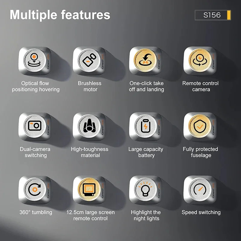 2026 Drone S156 Gps 8k Professional Hd 360° Dual Cameras 5g Wifi Brushless Motors Obstacle Avoidance Fpv Foldable Quadcopter