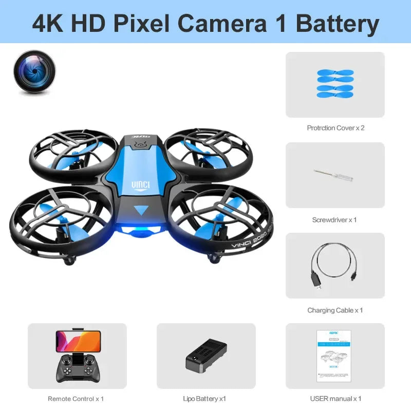 New Mini Drone 4k profession HD Wide Angle Camera WiFi FPV RC Dron Height Keep Drones Helicopter Kids Toys