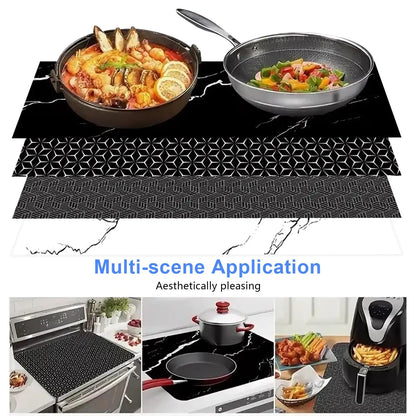 Large Induction Hob Covers Protector Mat Magnetic Silicone Scratch  Stove Cover Heat Resistant Electric Cooker Kitchen Washable