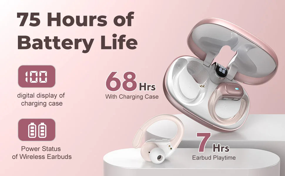 TWS NEW BX28 Wireless Bluetooth Headset 5.3 Earphones Bluetooth Headphones with ENC Mic Earbuds for Sports/Running/Workout/GYM