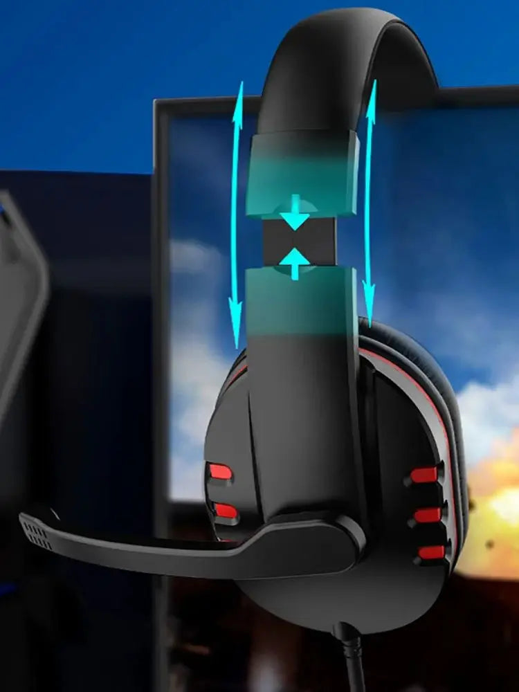 Wired gaming Headphones Gamer Headset with Microphone For PC Computer Laptop PS4 PS5 Play Station 4 5 Nintendo Switch Tablet