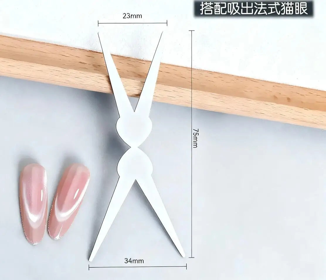 1/2pcs V Shaped French Cat Eye Magnet Large/Small V-Tip Strong Cylindrical Magnet Set Cat Eye Highligh French Effect Magnet Tool