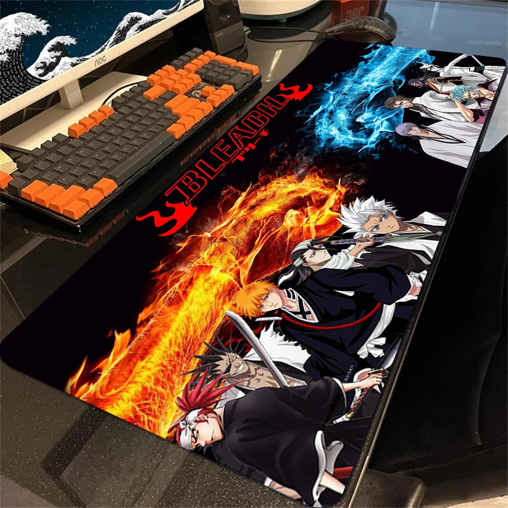 Anime Bleach Large Mouse Pad Gamer Cabinet Pc Keyboard Desk Mat 900x400 Computer Gaming Accessories Kurosaki Ichigo Mousepad Xxl