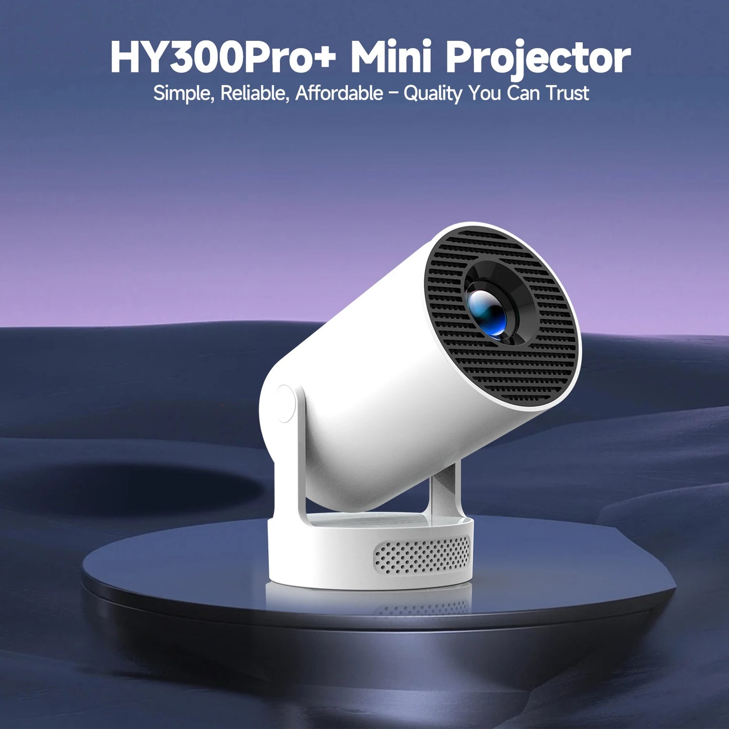 Magcubic HY300 Pro+ Android14 Projector 8000 Lumens 720P Outdoor Portable Movie Home with 5W Speaker WiFi6 BT5.4 Upgrated HY300