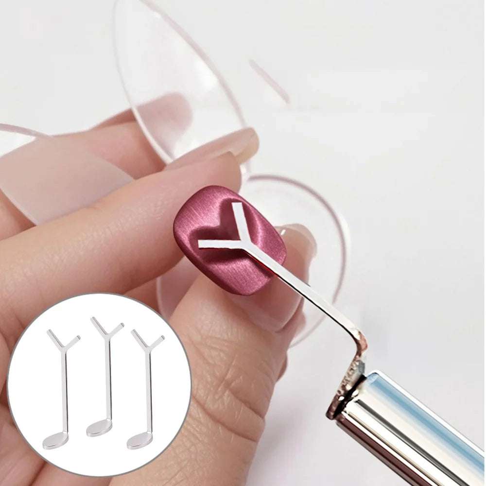 1/2/3/4pcs Y-Shaped Heart Cat Eye Gel Magnet Set Love Heart Magnet Magnetic Nail Stick For Gel Nail Polish DIY Manicure Tool 69S