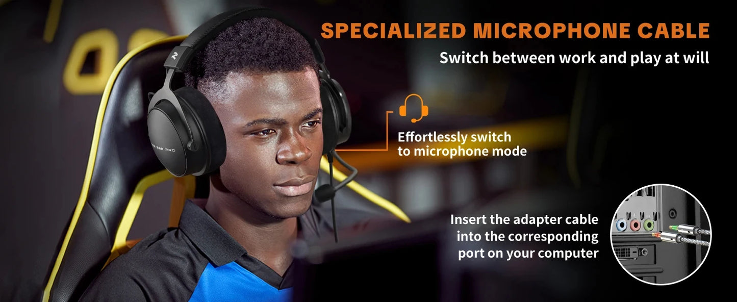 TOP W550X Talomen Over-Ear Headphones Portable Audio and Video Equipment with Detachable Cable Built-in Microphone For Gift