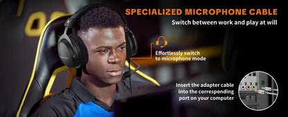 TOP W550X Talomen Over-Ear Headphones Portable Audio and Video Equipment with Detachable Cable Built-in Microphone For Gift