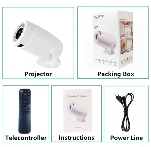 4K Decoding Dual Wi Fi 6 HY900 Projector Newly 290ANSI Allwinner BT5 0 Perfect for Home Cinema Outdoor Entertainment System