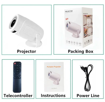 4K Decoding Dual Wi Fi 6 HY900 Projector Newly 290ANSI Allwinner BT5 0 Perfect for Home Cinema Outdoor Entertainment System