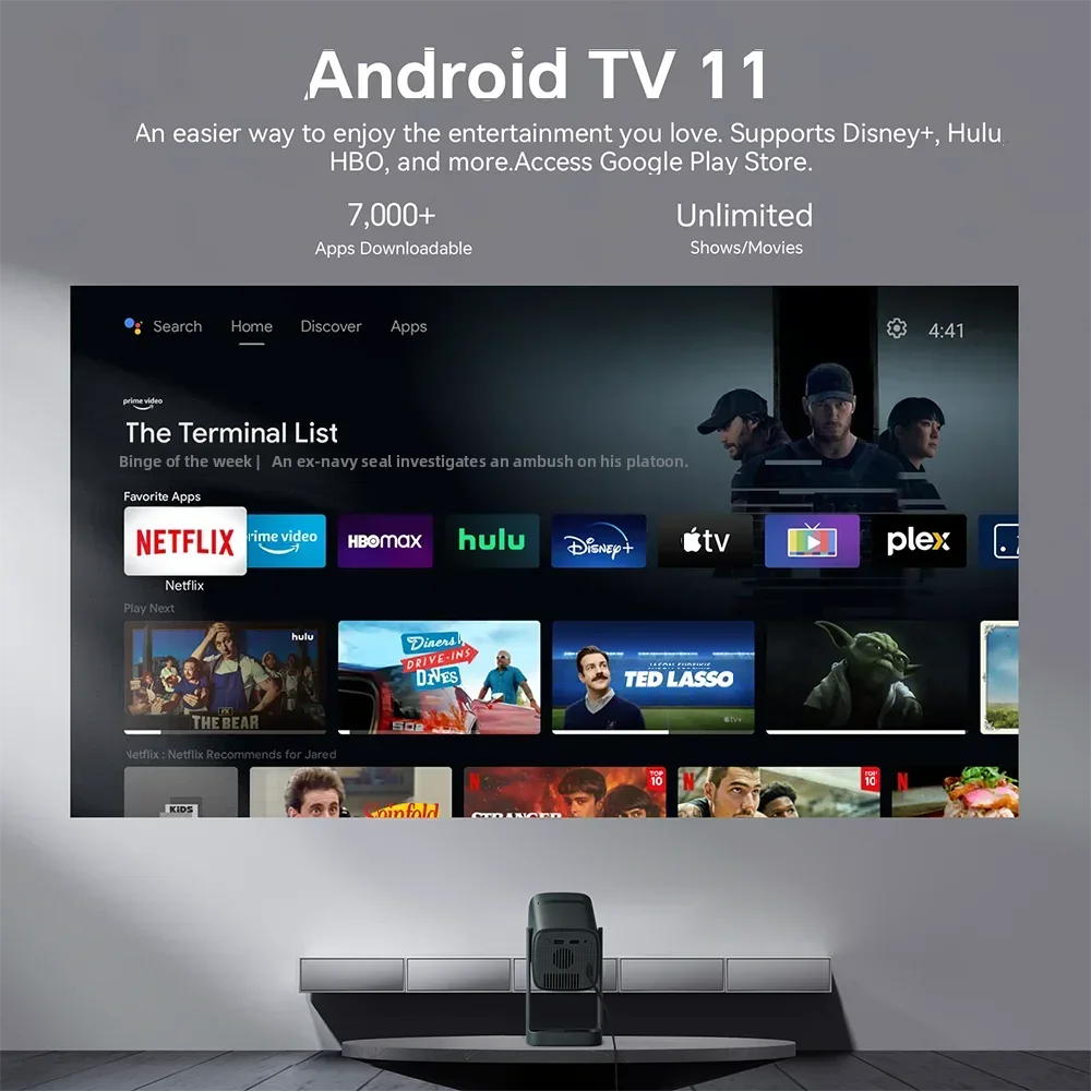 Wanbo Cube 1 4K Mini  Protable Android TV 14.0 Video Projector 360° Rotating Gimbal Electric Focus Proyector Dual Wifi 200IOS