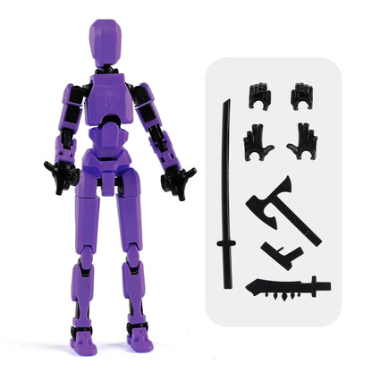 DIY Multi-Jointed Movable Shapeshift Robot Ornaments 3D Printed Mannequin Lucky Character Action Figures Toys for Kids Gift