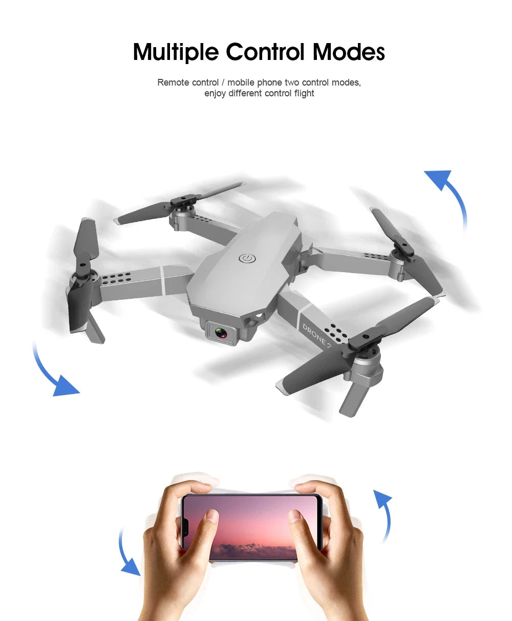 Drone 4k Profesional Wide Angle WIFI Drones Video Live Recording Quadcopter Children's Gifts