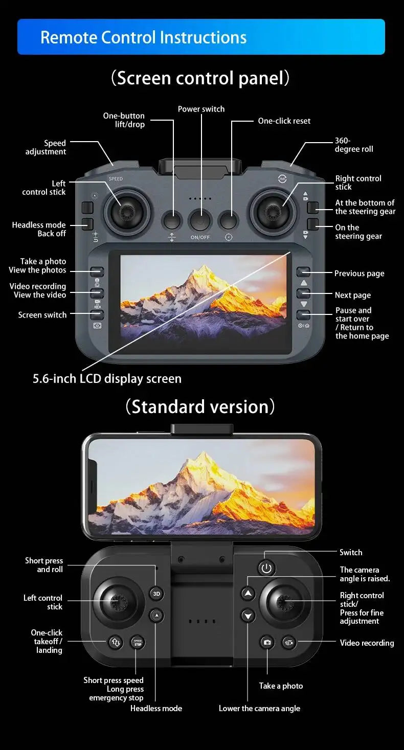 LYZRC NEW L105 PRO Drone 8K HD Camera Optical Flow Positioning Mobile phone photography Quadcopter Ghildren's Gift