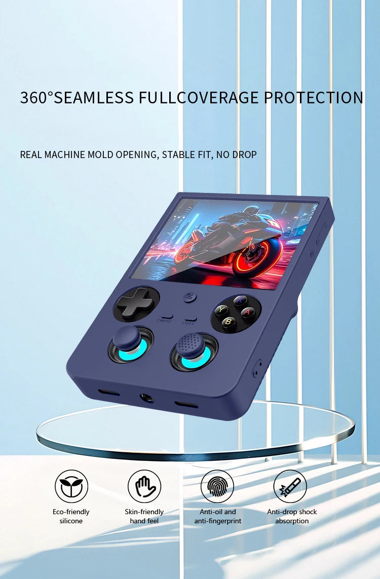 For Anbernic RG477V Game Console Soft Protective Silicone Case With 4Pcs Joystick Caps Soft Case RG477V Game Accessories