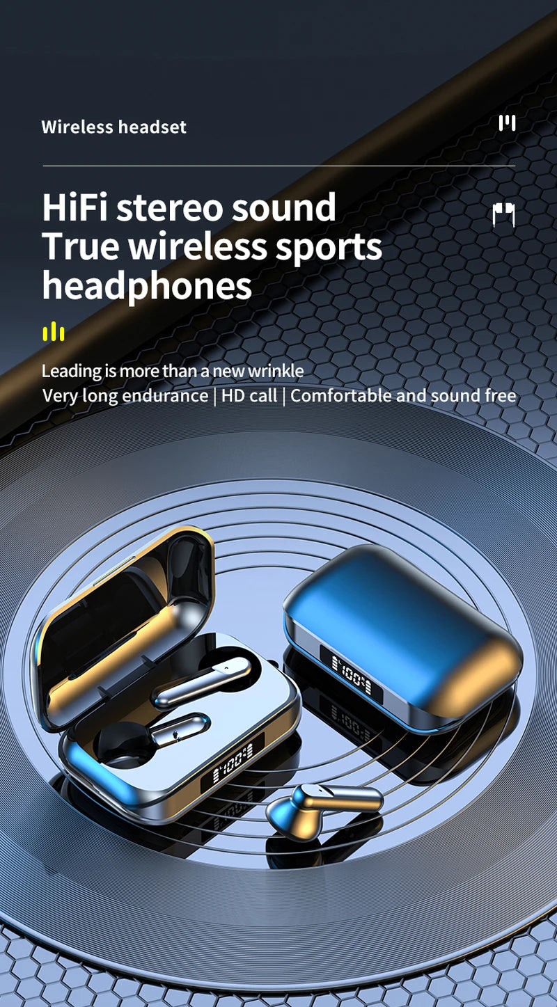 Soleeanre Earphone Wireless Headphones Stereo With Microphone Sport Earbuds Gaming Headset Supports all smartphone