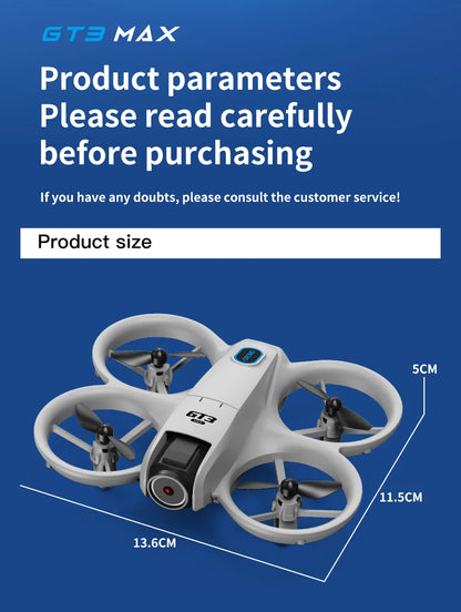 New GT3 MAX Drone 5G 8K GPS Professional HD Aerial Photography Dynamic Lighting Remote Control Aircraft Optical Flow Quadcopter