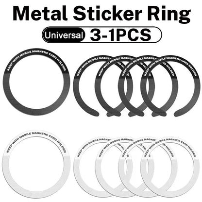 Ring For Magsafe Magnetic Wireless Charger For iphone 15 14 Pro Max 13 12 Mini Universal Metal Sticker Magnet Car Holder Plate