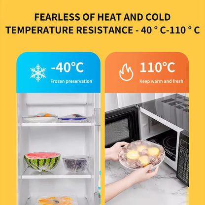 Disposable Plastic Food Cover Bag Reusable Transparent Food Protection Freezing Packaging Cling Film Kitchen Storage Organizer