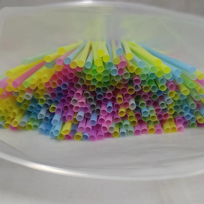 50-1000Pcs Multicolor Kunststof Straws for Wedding Party Cocktail Birthday Supplies Beverage Kitchen Bar Drinking Straws