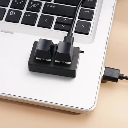 Mini Keyboard 2 Key Gaming Keyboard RGB USB Keypad 2-key Copy And Paste One-key Password Shortcut Combinations Key Multiple Keys