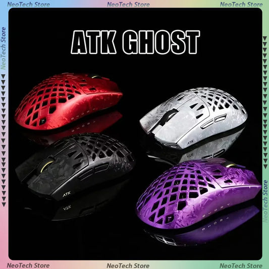 ATK Ghost Wireless Mouse Composite Carbon Fiber Hollow-out Nordic 54H20 PAW3950Ultra Small Medium-sized Hand Gaming Accessories