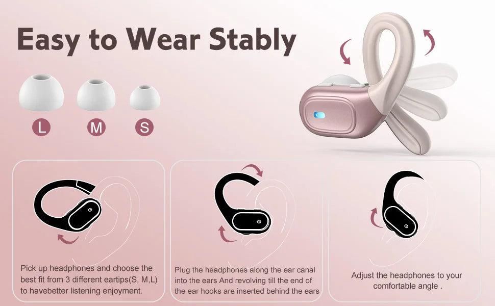 TWS NEW BX28 Wireless Bluetooth Headset 5.3 Earphones Bluetooth Headphones with ENC Mic Earbuds for Sports/Running/Workout/GYM