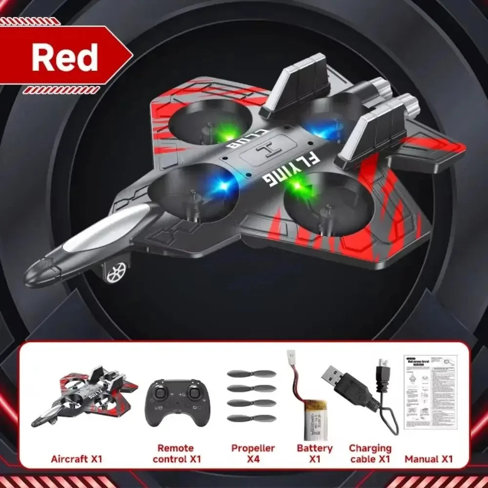 With Lights Glider Flying Helicopter RC Hobby Jet Plane 2.4G Stunt Remote Control Foam Fighter Airplane Toy Drone with Light