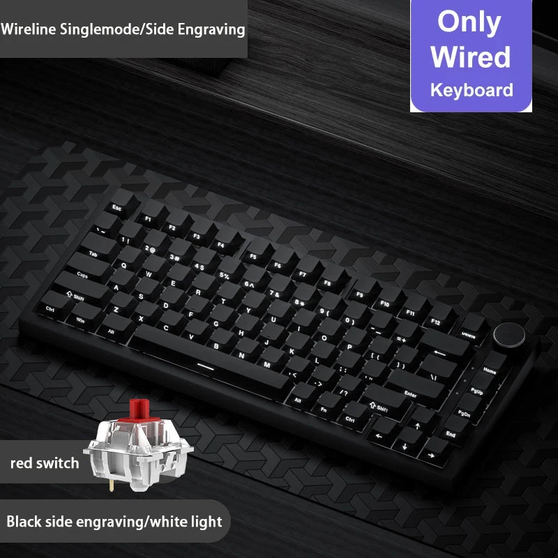 Ajazz AK820/AK820Pro Gaming Mechanical Keyboard Bluetooth 5.1/Wireless/wired  Custom Keyboard With Heat Exchange Sealed Button