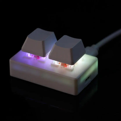 Mini Keyboard 2 Key Gaming Keyboard RGB USB Keypad 2-key Copy And Paste One-key Password Shortcut Combinations Key Multiple Keys