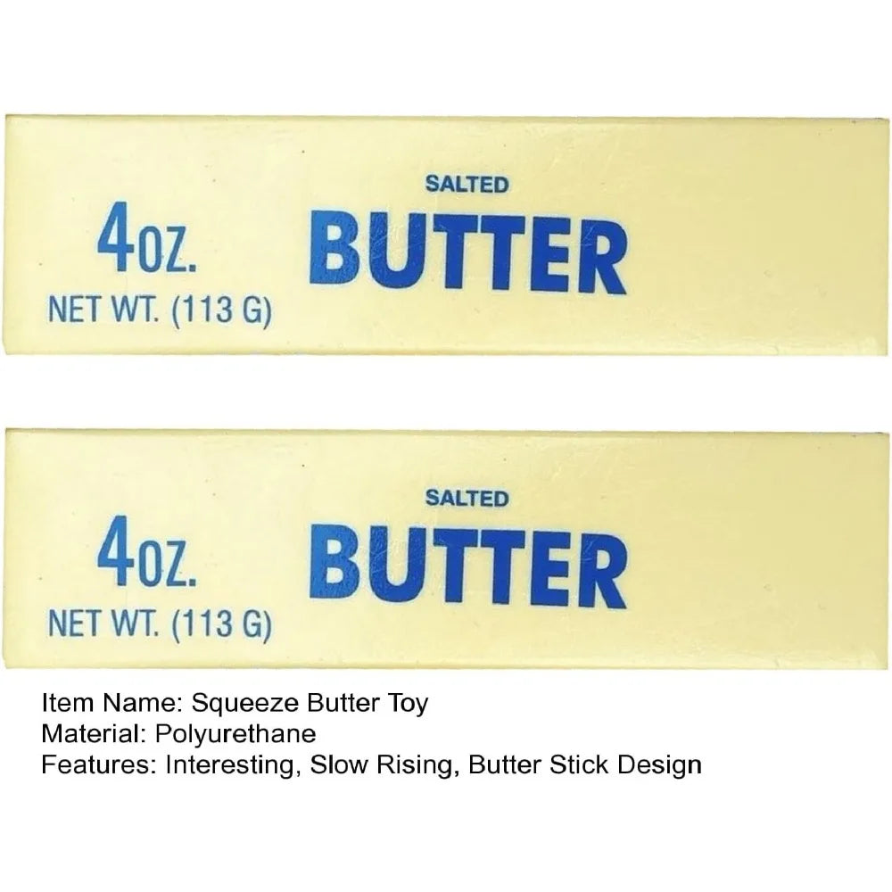 Squishy Simulated Butter Squeeze Toy Soft Stress Relief Slow Rising Sensory Fidget for Anxiety ADHD Autism Gift for Kids Adults