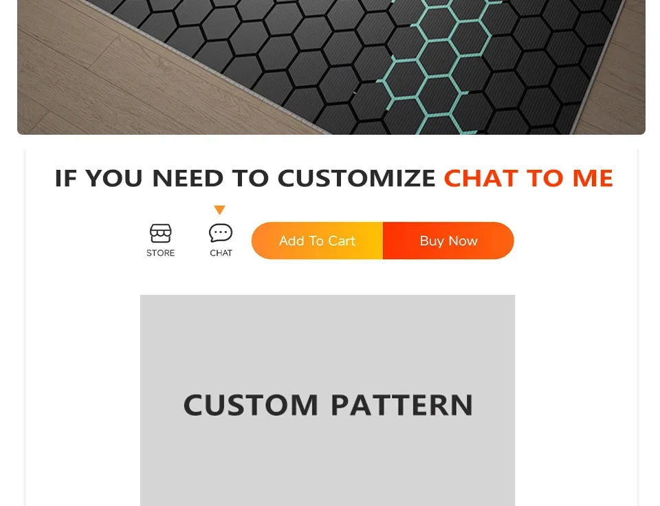 Gaming Chair Floor Mat Study Office Computer Chair Carpet Non-slip Floor Mat Living Room Decor Bedroom Decoration Area Rugs