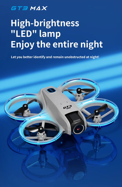 New GT3 MAX Drone 5G 8K GPS Professional HD Aerial Photography Dynamic Lighting Remote Control Aircraft Optical Flow Quadcopter