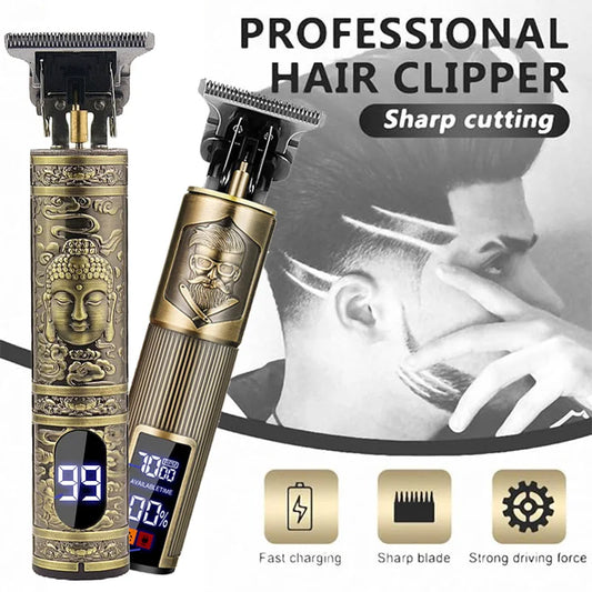 T9 Carving Vintage Hair Clipper For Mens Grooming Essential Tools USB Fast Rechargeable Beard Hair Trimmer Provide Precise Shave