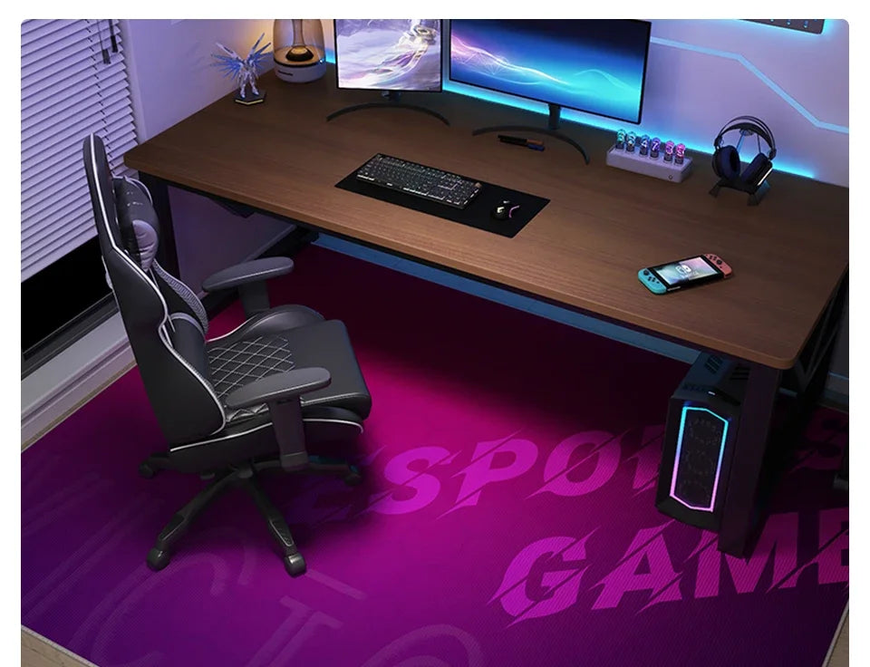 Gaming Chair Floor Mat Study Office Computer Chair Carpet Non-slip Floor Mat Living Room Decor Bedroom Decoration Area Rugs