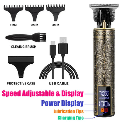 USB Rechargeable Electric Hair Clipper, Cordless Hair Trimmer Set For Hair Cutting, Professional Trimmer Shaver Trimmer Beard