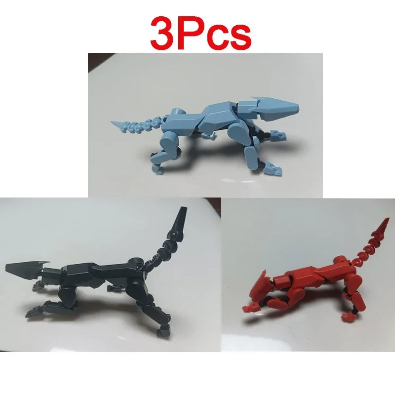 DIY Multi-Jointed Movable Shapeshift Robot Ornaments 3D Printed Mannequin Lucky Character Action Figures Toys for Kids Gift