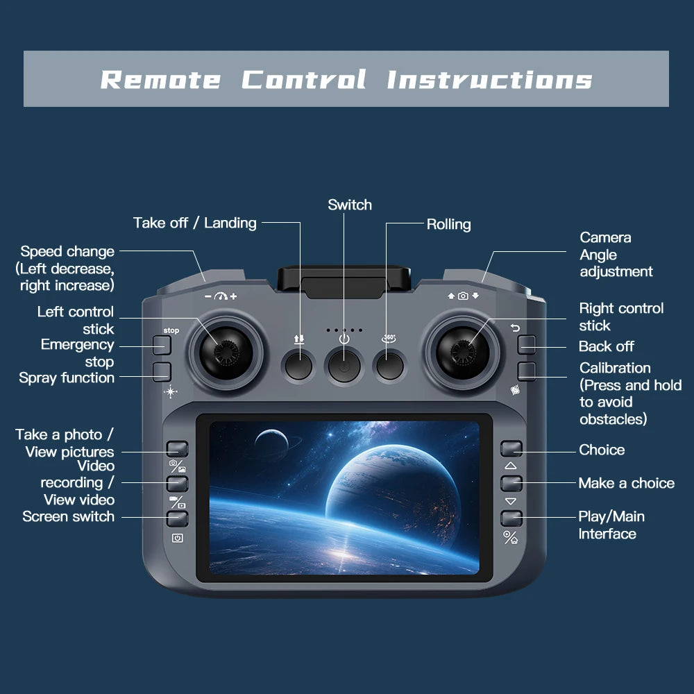 folding aerial drone GPS brushless optical flow remote control aircraft obstacle avoidance quadcopter