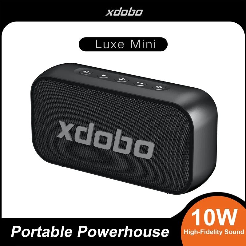 Outdoor portable XDOBO LUXE MiNi Bluetooth speaker with powerful sound effects supporting MP3 music playback/TF/TWS connectivity