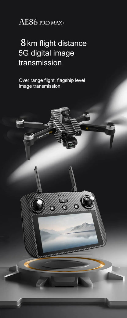 AE86 PRO MAX GPS Drone Professional 8K HD ESC Camera 5G FPV WiFi With 3-Axis Gimbal Flight 28 Minute Brushless RC Quadcopter 8KM