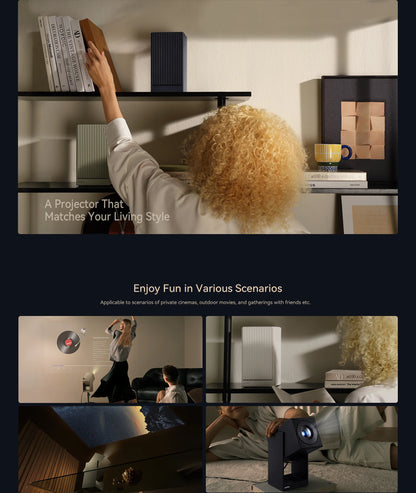 Wanbo Cube 2 Pro 4K Protable Native 1080P Projector 500ANSI Android TV 11.0 ToF Laser Radar Real Time Focus 3 Colors Available