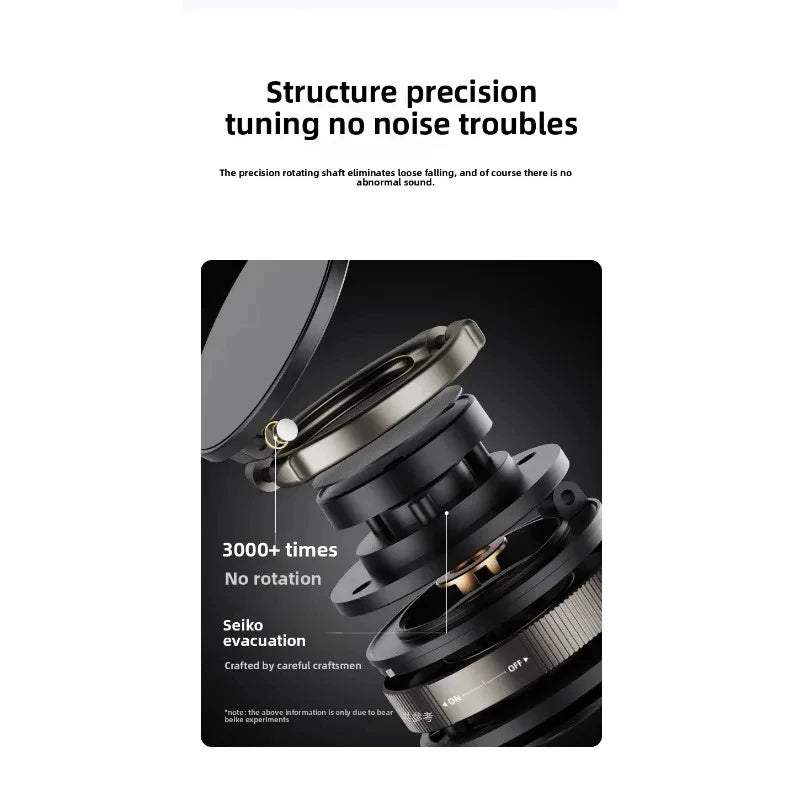 Vacuum Magnetic Phone Bracket 360 Adjustment Double Side Suction Cup Strong Magnet Suction Foldable Navigation Car Holder