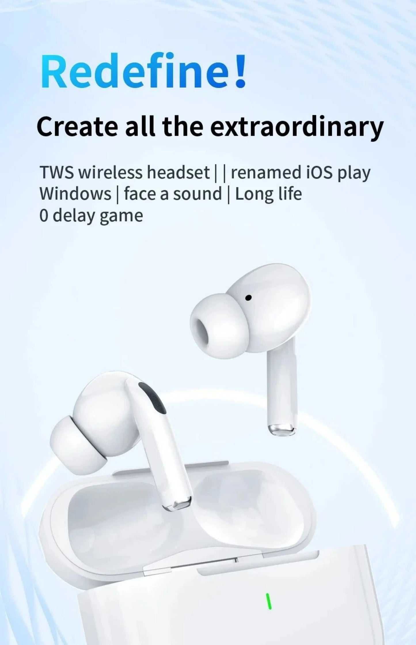 2026 New Pro 5 Original Air pro bluetooth earphones Bluetooth 5.3 auriculares Earbuds Gaming Headset For iPhone