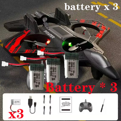 With Lights Glider Flying Helicopter RC Hobby Jet Plane 2.4G Stunt Remote Control Foam Fighter Airplane Toy Drone with Light